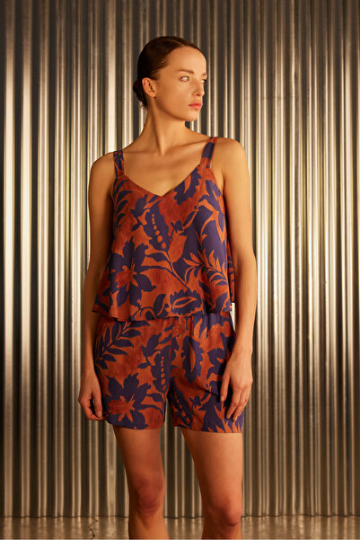 Hays Kadın Vegan Dokuma V Yaka Kalın Askılı Atlet