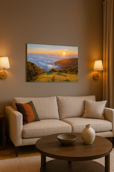 KanvasSepeti Landscape Printed Bohemian Large Size Oil Painting Textured High...