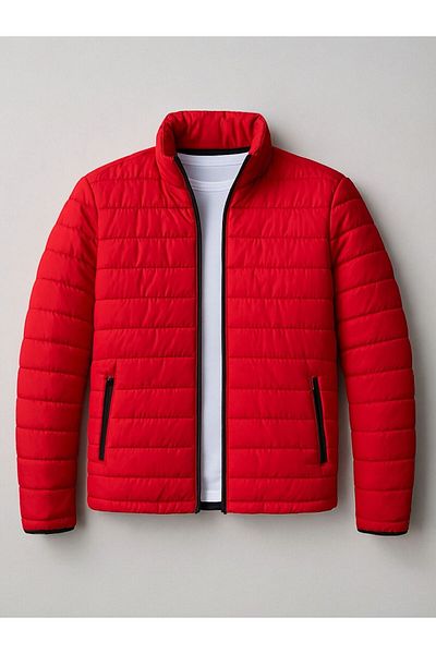 Gameyal Unisex Red Quilted Puffer Jacket