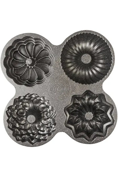 ARMESA Emsan Griss One Four 4’lü Döküm Kek Kalıbı Gold