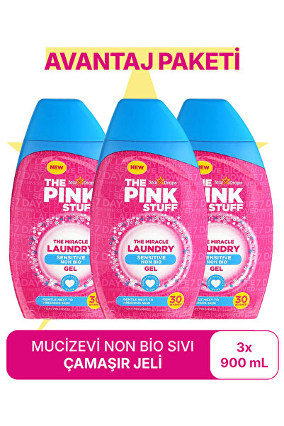 ThePinkStuff Mucizevi Non Bio Çamaşır Yıkama Jeli Avantaj Paket 3x900ml