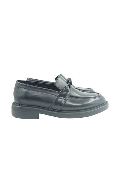 Oneka Shoes Men's Casual Loafer Leather Buckle Black Napa 420525Bv2220