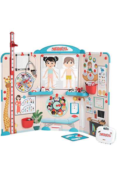 SPOR35 Çocuk Bebek Oyuncakları Smoby Aksesuarlı Doktor Oyun Seti 7600340208 K...