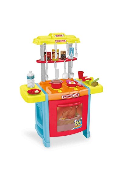 Gülce Design لعبة فتاة 92214 SUN-YFN-LCH-MUTFAK طقم مطبخ فرن وموقد 42 قطعة صو...