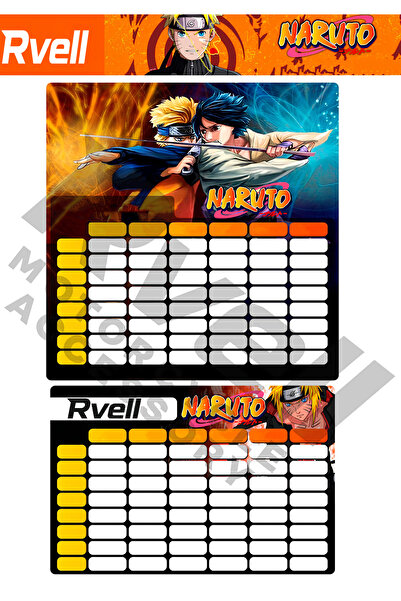 MKARAKAN STICKER DE PLANIFICARE A LECȚIILOR RVELL NARUTO 1 BUC 006