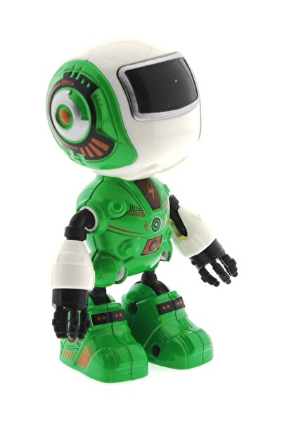 NEWBRENDHOME Öğretici Eğitici Oyuncaklar Dekoratif Sesli Işıklı Mini Sevimli Yeşil Robot Kız Erkek Çocuk Oyuncak