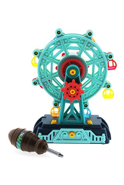 AMALFİ Sök Tak Dönme Dolap Mavi Lunapark Eğlencesi Kız Erkek Çocuk Oyuncak Eğ...