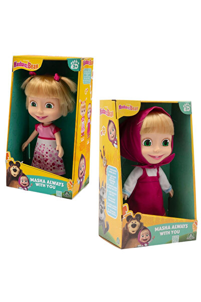 NEWBRENDHOME ألعاب تعليمية تفاعلية: دمية عيد ميلاد ماشا والدب العملاق 23 سم -...