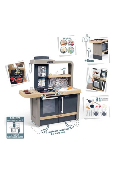 SPOR35 Kız Erkek Çocuk Oyuncak 760031208 Smoby Tefal Evolutive Mutfak Kız Erk...