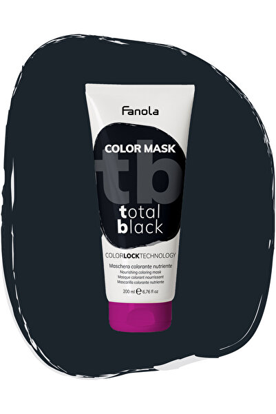 Fanola Mască de culoare hrănitoare cu pigment negru intens - Color Mask Total...