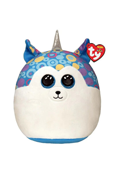 OMZ لعبة للفتيات تي سكويشي بينيز وسادة على شكل كلب هاسكي أزرق هيلينا 26 سم لعبة تعليمية للأولاد