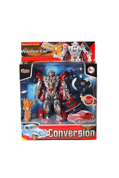 NEWBRENDHOME Öğretici Eğitici Oyuncaklar HW-668-1-2 Işıklı Dönüşebilen Robot Araba -Vardem Kız Erkek Çocuk Oyunca