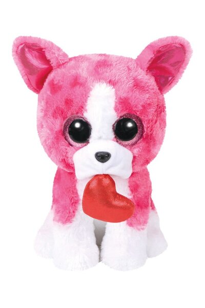 NEWBRENDHOME ألعاب تعليمية تفاعلية، دمية تاي بيني بو الوردية على شكل كلب رومي...