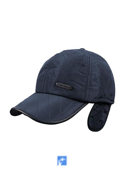 Kardelen Butik Denizli 70% Acrylic, 30% Cotton, Soft Fleece Lined, Ear Flap, Waterproof Hat (Quilted)
