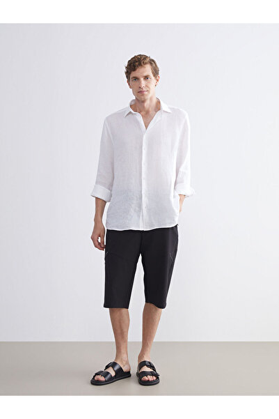 LC Waikiki Μαύρο ανδρικό μαγιό μήκους μέχρι τη γάμπα