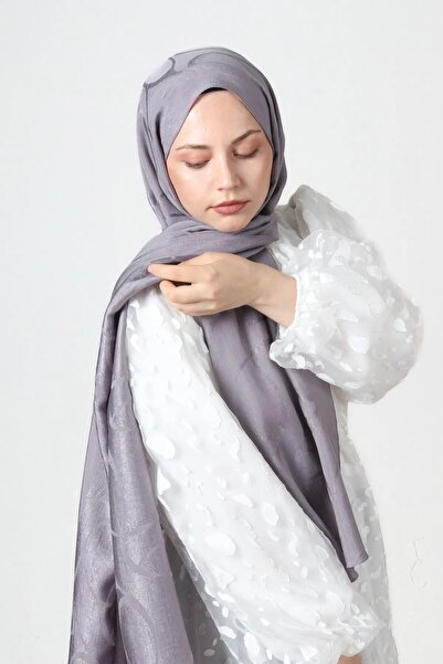 HAREM SCARF Gray Harem Scarf Noura Diamond Hüma Shawl