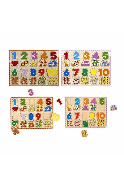 Gülce Design لعبة بنات 1006609 أرقام خشبية بولتاك على شكل حيوانات لعبة للأولا...