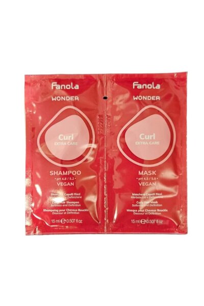 Fanola Tester Shampoo and Mask for Curly Hair - Wonder Curl 2x15ml -