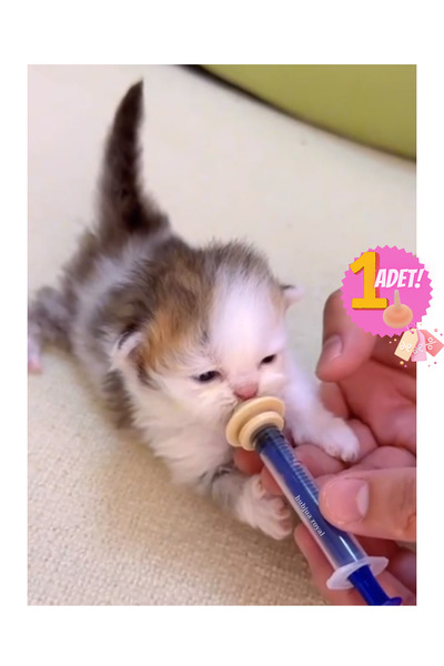 Hubjua Evcil Hayvan Mini Silikon Meme besleme ucu 1 adet yavru kedi köpek bes...