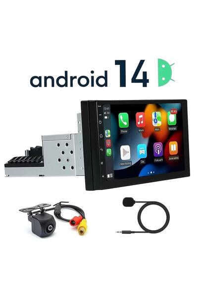 Navigold KL-938 gb Ram 64gb Hafıza ince kasaAndroid Multimedya Car Playli Double Teyp 7inç Youtube Navi