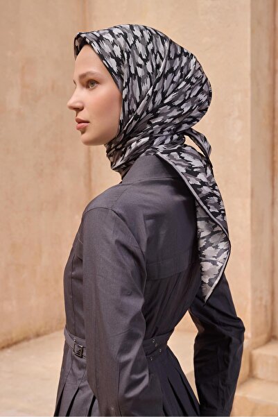 Belli Tivil Pure Silk Scarf 4103 - 84 Μαύρο Μικτό Σχέδιο
