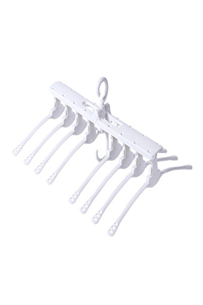 Raffine علاقة ملابس قابلة للطي متعددة الطبقات باللون الأبيض 53 × 43 سم