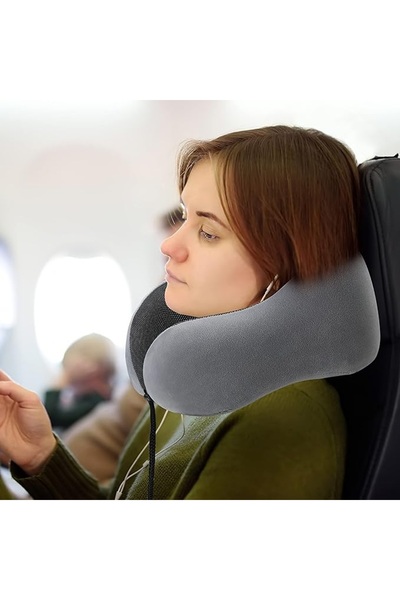 SUMAKA Travel Pillow Memory Foam Neck Pillow, Comfortable & Breathable Cover