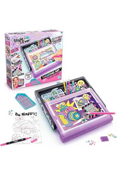 SPOR35 Girl Boy Toy 3in1 Style 4 Ever Led Lighted Diamond Art Set - S00028817 Girl Boy Toy O