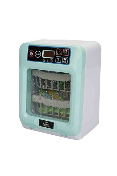 NEWBRENDHOME ألعاب تعليمية تفاعلية، غسالة أطباق خضراء من هومي مع صوت وضوء، لع...