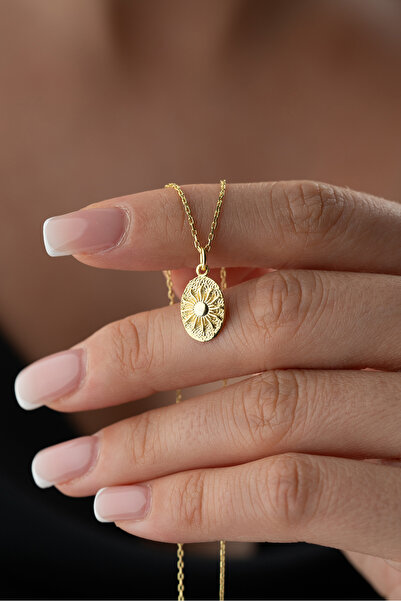 Silvano Jewelry 925 Ayar Gümüş Taşsız Güneş Kolye