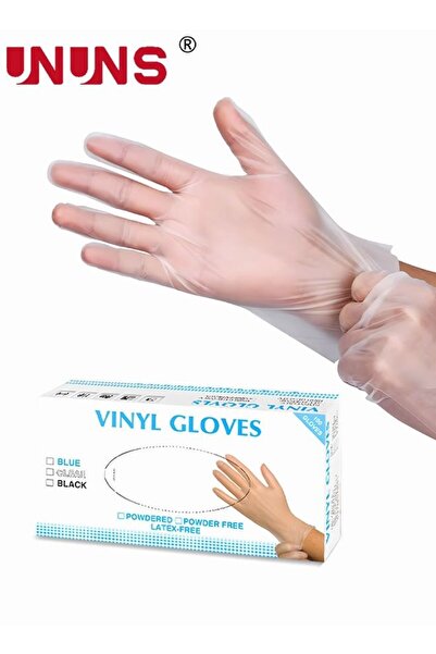 Generic UNUNS 100PCS Disposable Gloves Vinyl Kitchen Gloves Cleaning Gloves Oil Resistant & Waterproof for