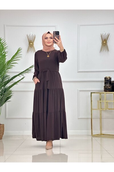 Enans Design Women's Hijab Dress Sandy Fabric