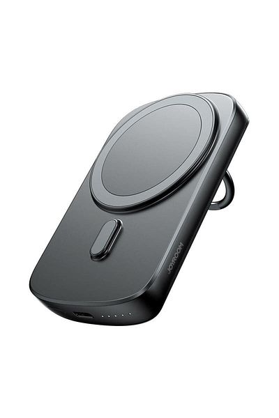 Joyroom Wireless External Battery with Foldable Ring Stand, 6000mAh Joyroom, Black, JR-W030