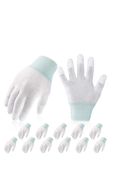 Generic SYOSI 12 Pairs Quilting Grip Gloves Household Machine Quilting Sewing Grip Gloves for Free-Motion F