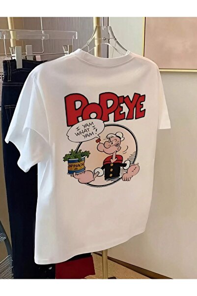 Marco Fresco تي شيرت مريح كبير الحجم مطبوع عليه السبانخ الأساسي للجنسين