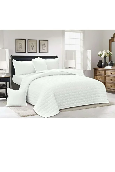 MİNG Lİ Ming Li King Size Quilt Set, Compressed Bed Cover, 6 Pieces, Polyester, White, 230x250 cm