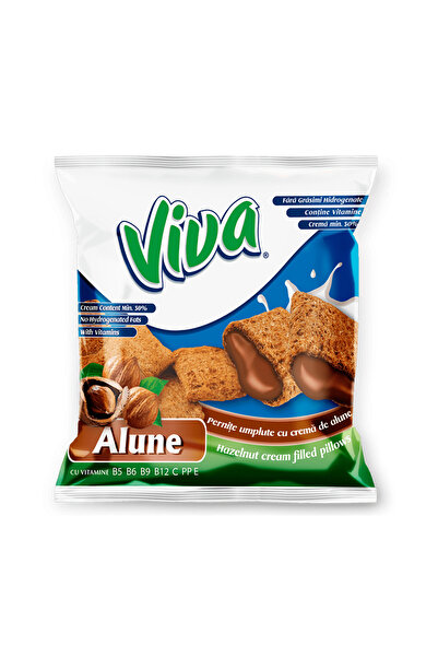 VİVA Pillows filled with hazelnut cream, 6 x 100g