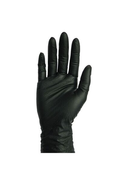 Generic Diva Black Latex Gloves - Medium |100 Pcs
