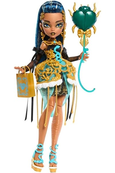 MONSTER HIGH ® DOĞUM GÜNÜ™ CLEO DE NILE™ Bebek Parti elbisesi giyen bebek JBG76