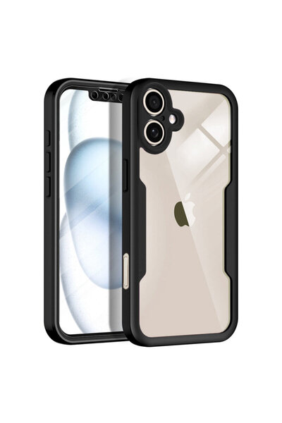 Techsuit Carcasă 360° pentru iPhone 17 ColorVerse, Neagră