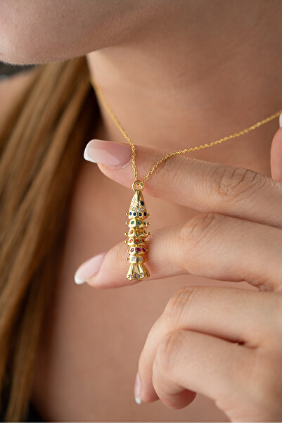 Silvano Jewelry 925 Ayar Gümüş Oynar Balık Kolye