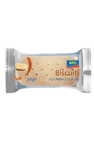 Aro Cocoa Cream Biscuits, 100pcs x 30 g, Aro, 3 kg
