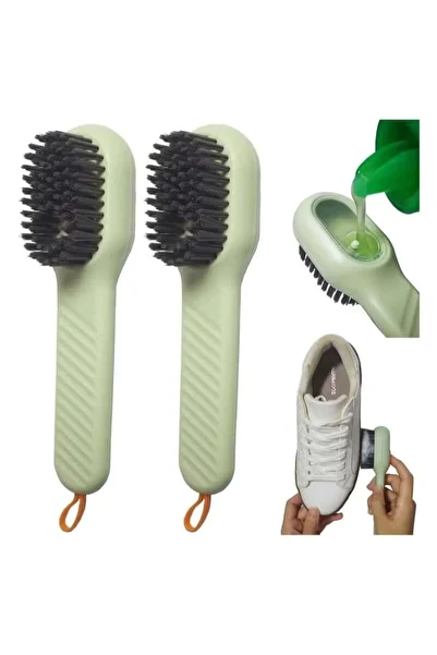 Generic Multifunctional Liquid Shoe Brush with Liquid Box (2 Pack)