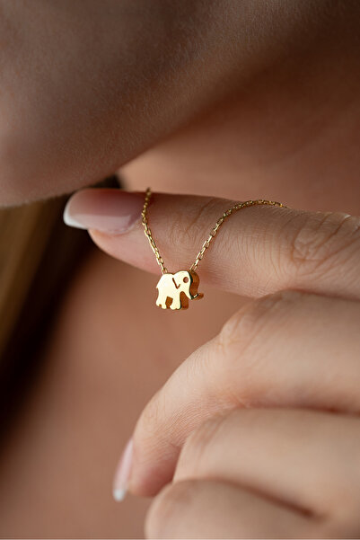 Silvano Jewelry 925 Ayar Gümüş Taşsız Fil Kolye