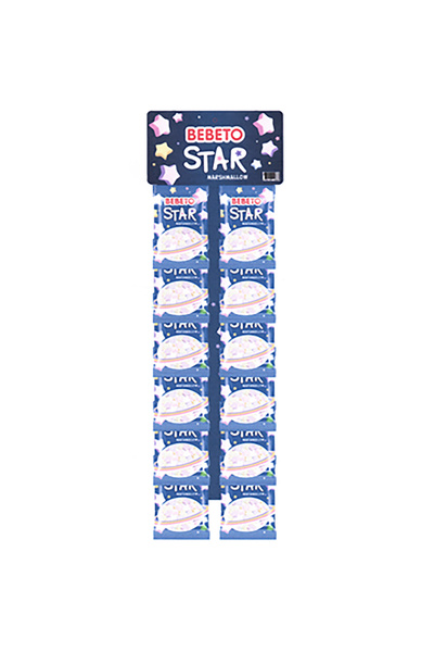 BEBETO Colorful and flavored MARSHMALLOWs in the shape of stars, 12 pieces x 30 g,