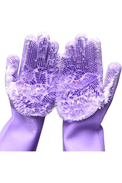 Generic MOMENT Silicone Dishwashing Gloves For Washing Dishes - Reusable Rubber Gloves For Cleaning The Hom