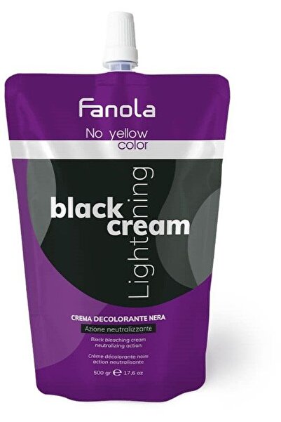 Fanola Crema Decoloranta Neagra cu Actiune Neutralizanta - No Yellow Lightening Black Cream 500gr -