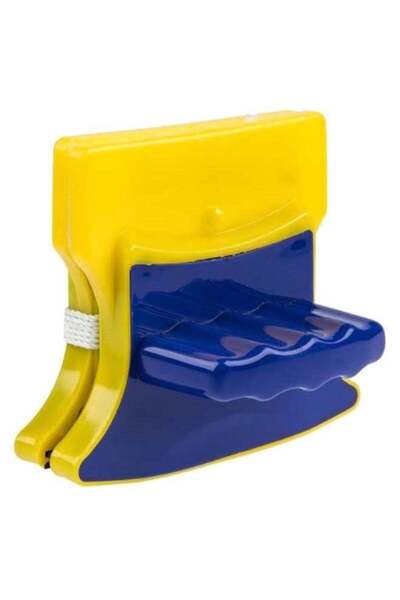 Generic Double-Side Magnetic Window Cleaner Brush Blue/Yellow