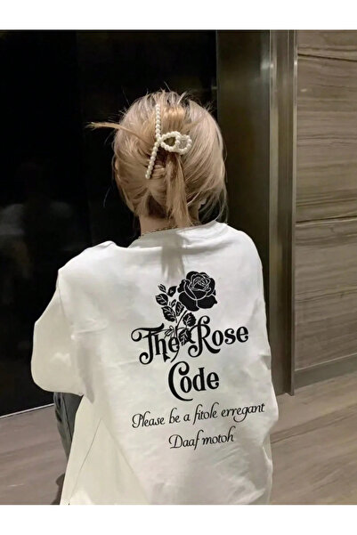 Marco Fresco Γυναικείο μπλουζάκι The Rose Code με στάμπα τριαντάφυλλου, άνετο...