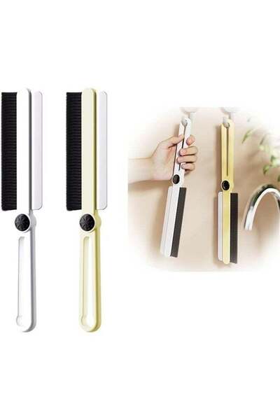 Generic Hard Bristle Crevice Cleaning Brush, 2PCS Multi-Function Integrated Scraping and Brushing Gap Clean